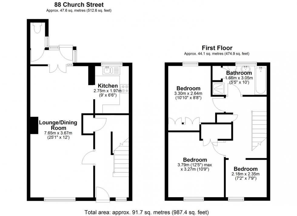 Floorplan for Church Street, Walsall