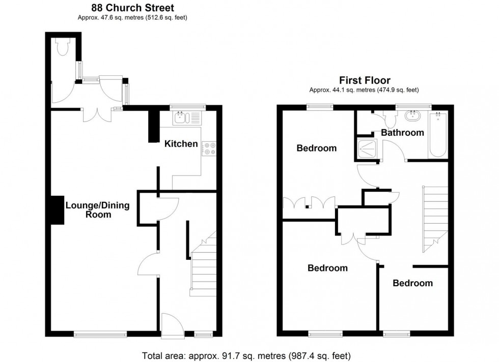 Floorplan for Church Street, Walsall