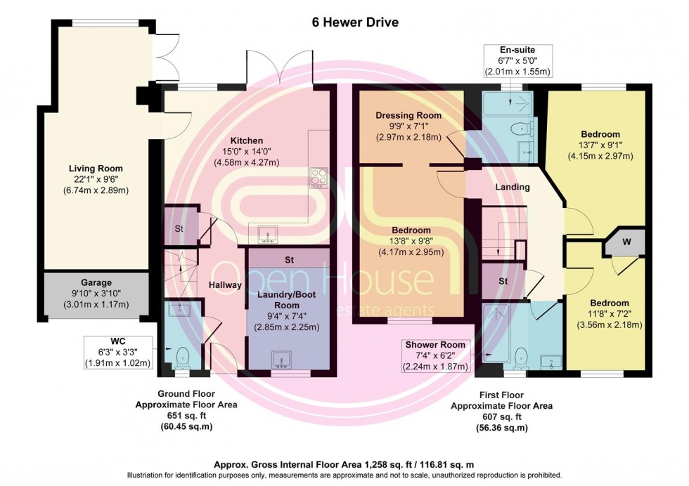 Floorplan for Hewer Drive, Castle Gresley, Swadlincote