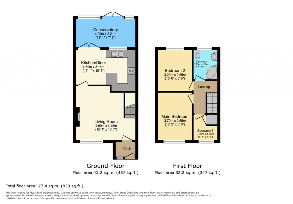 Floorplan for Fairfield Crescent, Newhall, Swadlincote
