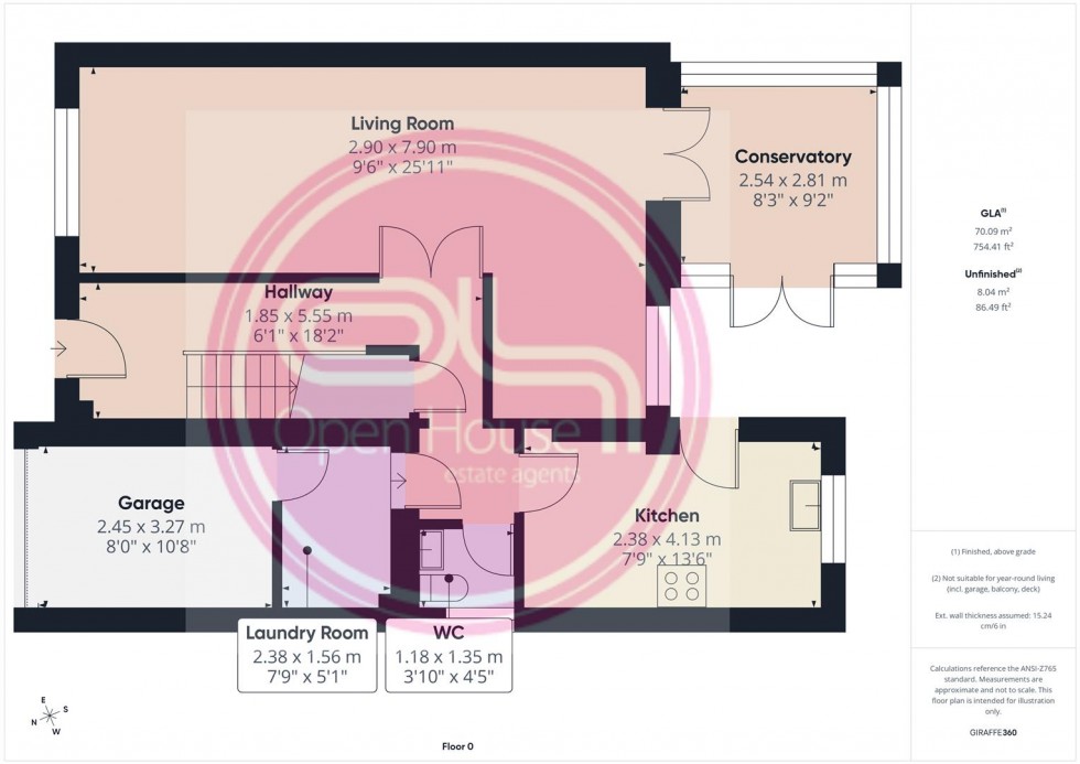 Floorplan for Avon Way, Burton-On-Trent
