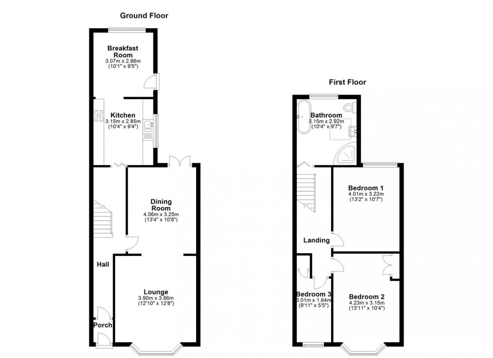 Floorplan for Langton Road, Bristol