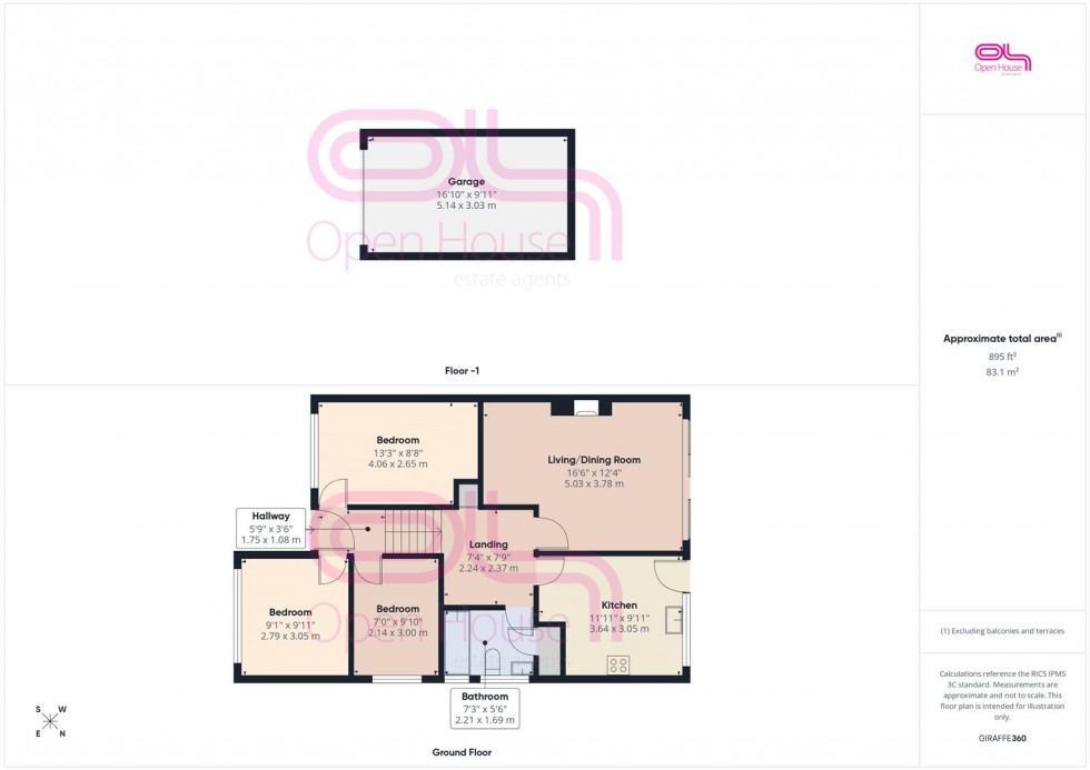Floorplan for Valley Close, Newhaven