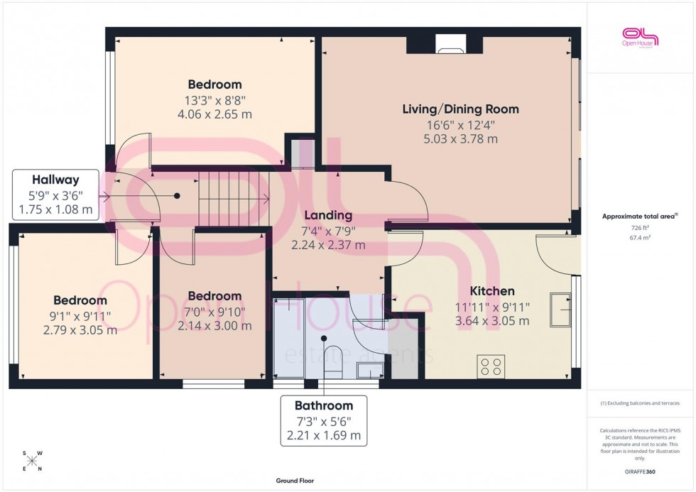 Floorplan for Valley Close, Newhaven