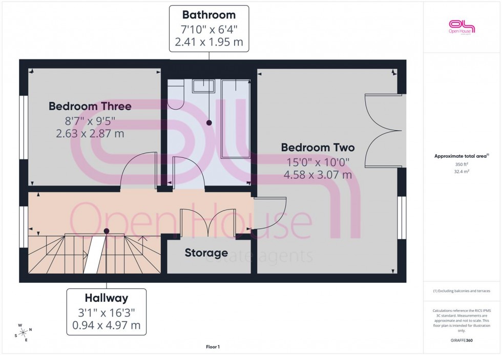 Floorplan for Friars Close, Peacehaven