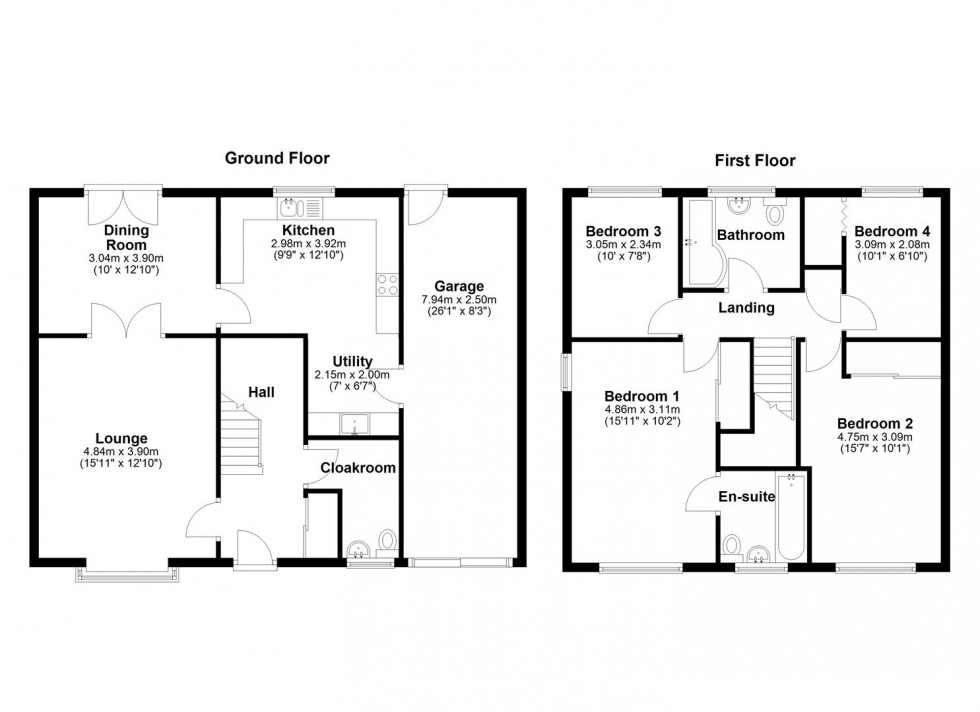 Floorplan for Glenside Park, Stapleton, Bristol
