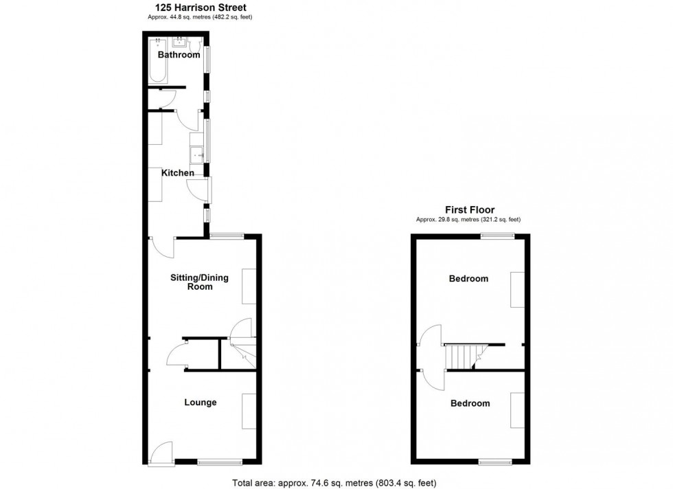 Floorplan for Harrison Street, Walsall