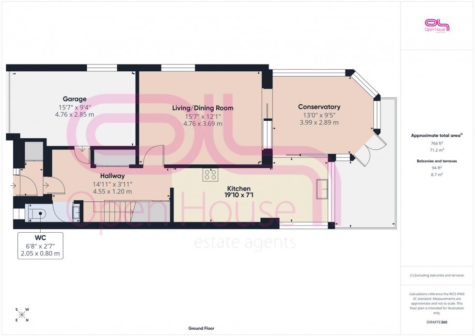 Floorplan for Piddinghoe Avenue, Peacehaven