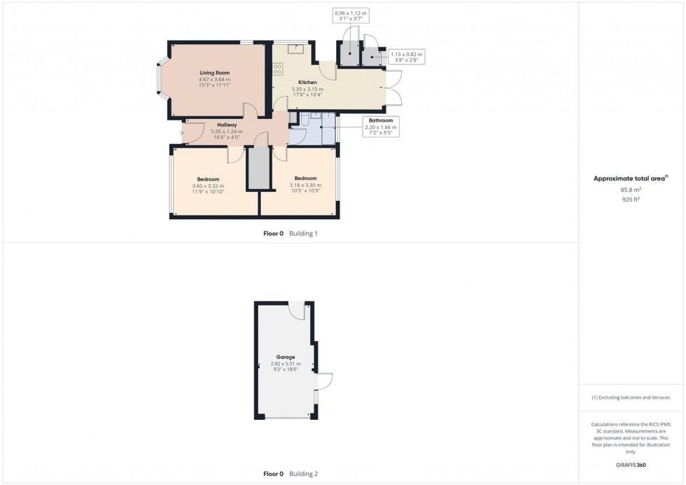 Floorplan for York Close, Midway