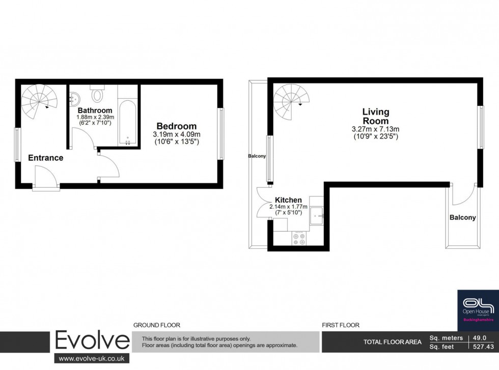 Floorplan for Flat 6, Claremont Court, Victoria Street, High Wycombe, Buckinghamshire, HP11 2LT