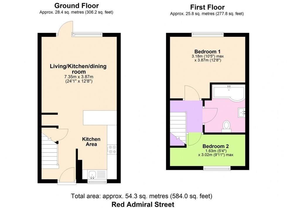 Floorplan for Red Admiral Street, Horsham