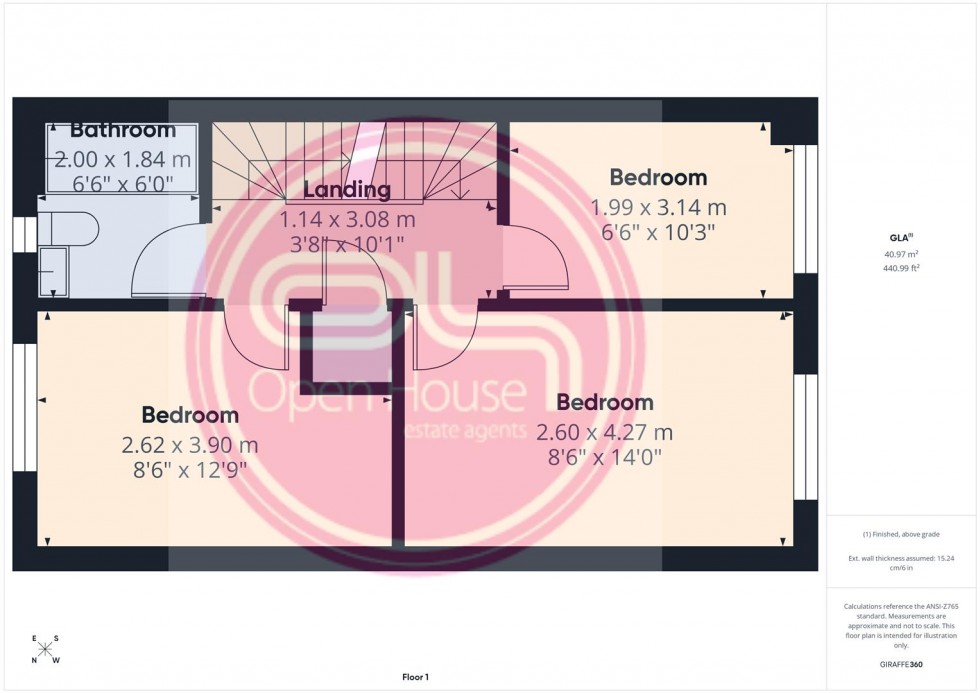 Floorplan for Rowan Drive, Branston, Burton-On-Trent