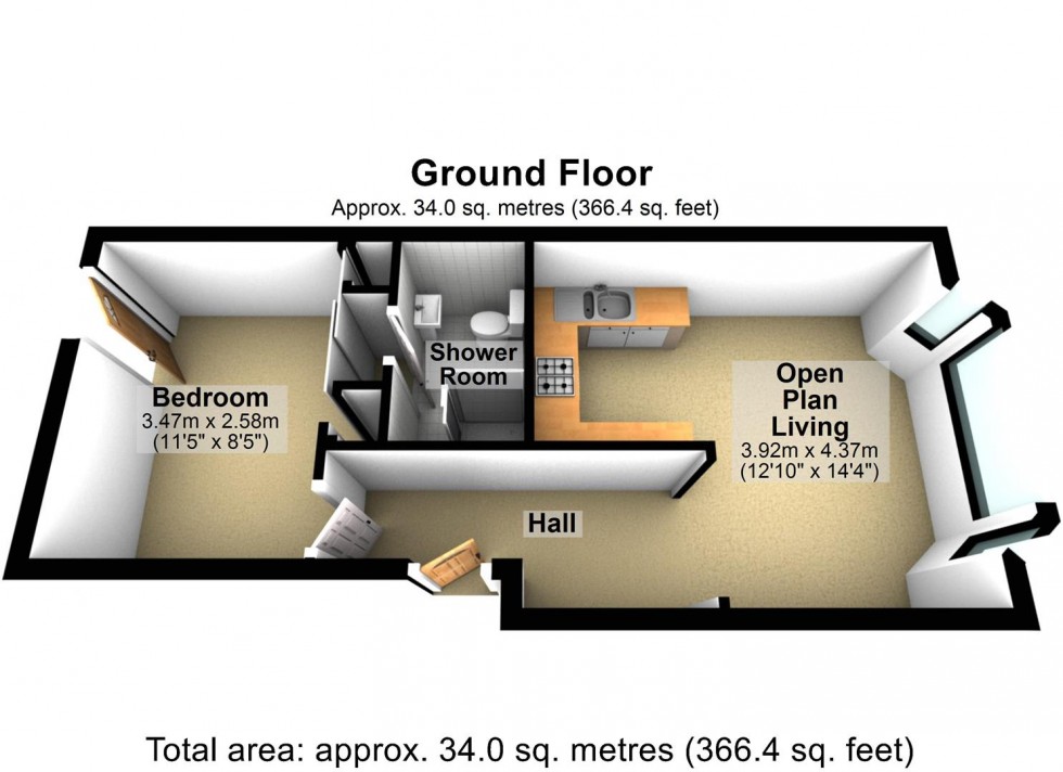 Floorplan for Rowlands Road, Worthing