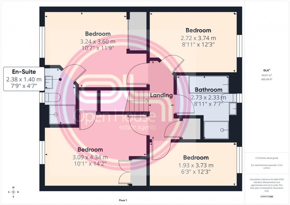 Floorplan for Lamplight Way, Castle Gresley, Swadlincote