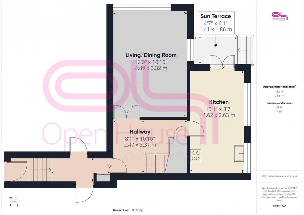 Floorplan for CHAIN FREE      South Coast Road, Telscombe Cliffs.