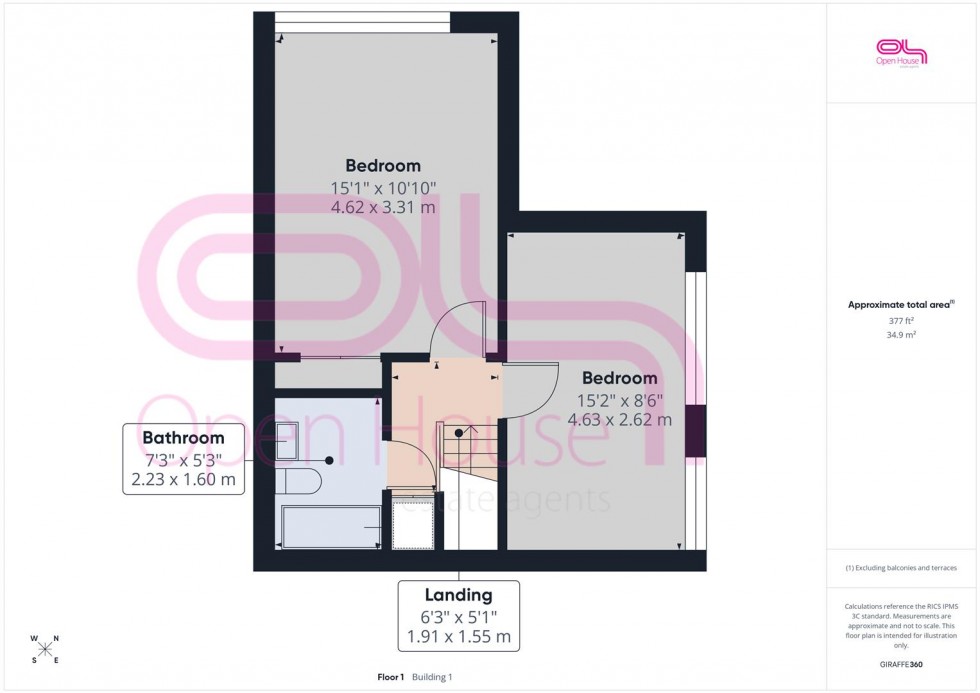 Floorplan for CHAIN FREE      South Coast Road, Telscombe Cliffs.