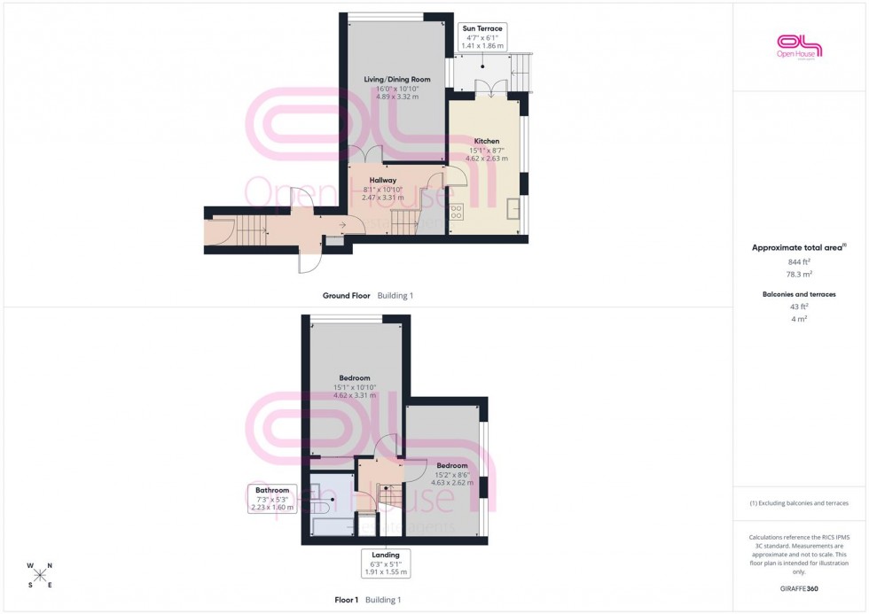 Floorplan for CHAIN FREE      South Coast Road, Telscombe Cliffs.