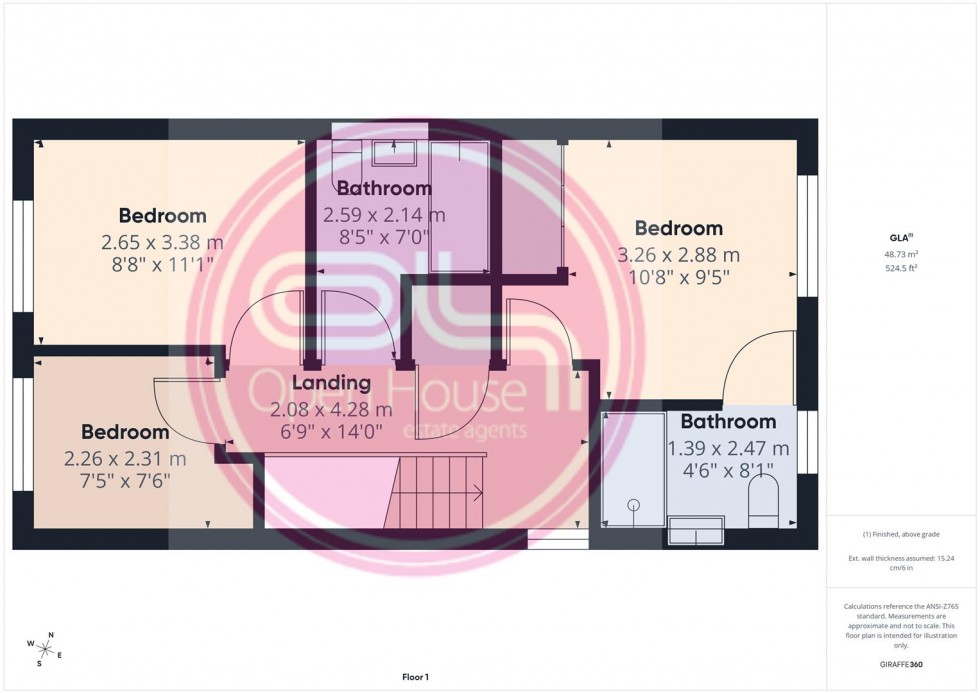 Floorplan for Amber Place, Newhall, Swadlincote