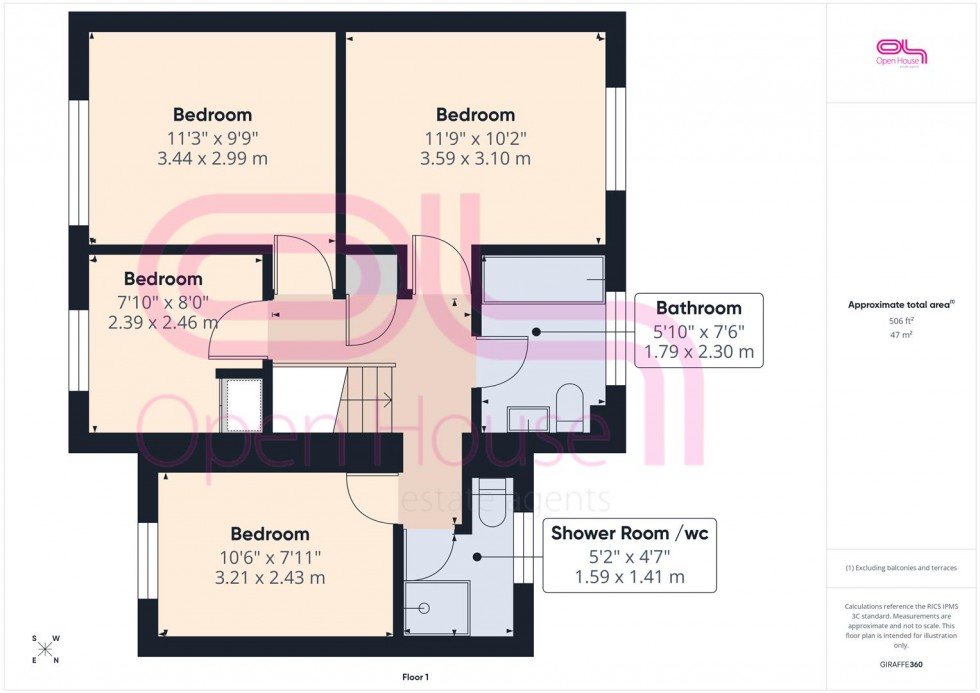 Floorplan for Damon Close, Peacehaven