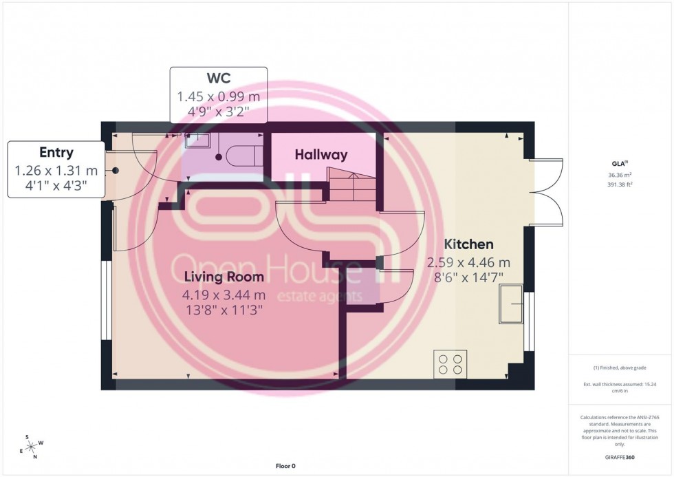 Floorplan for Cascade Close, Burton-On-Trent