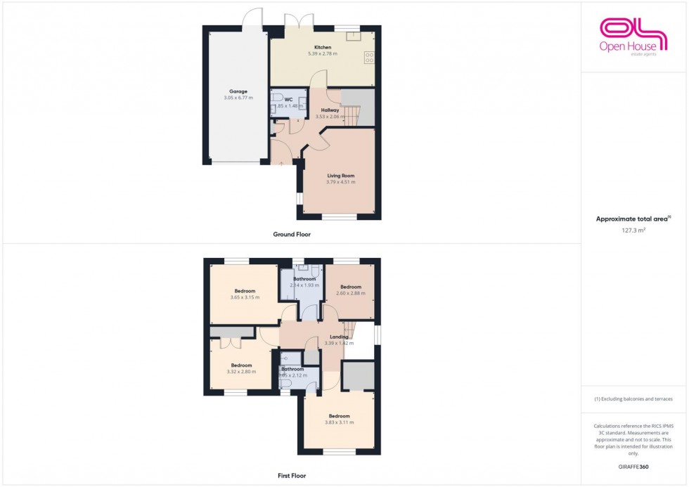 Floorplan for Upnor Way, Stafford