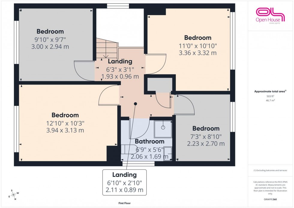 Floorplan for Hazel Drive, Cannock