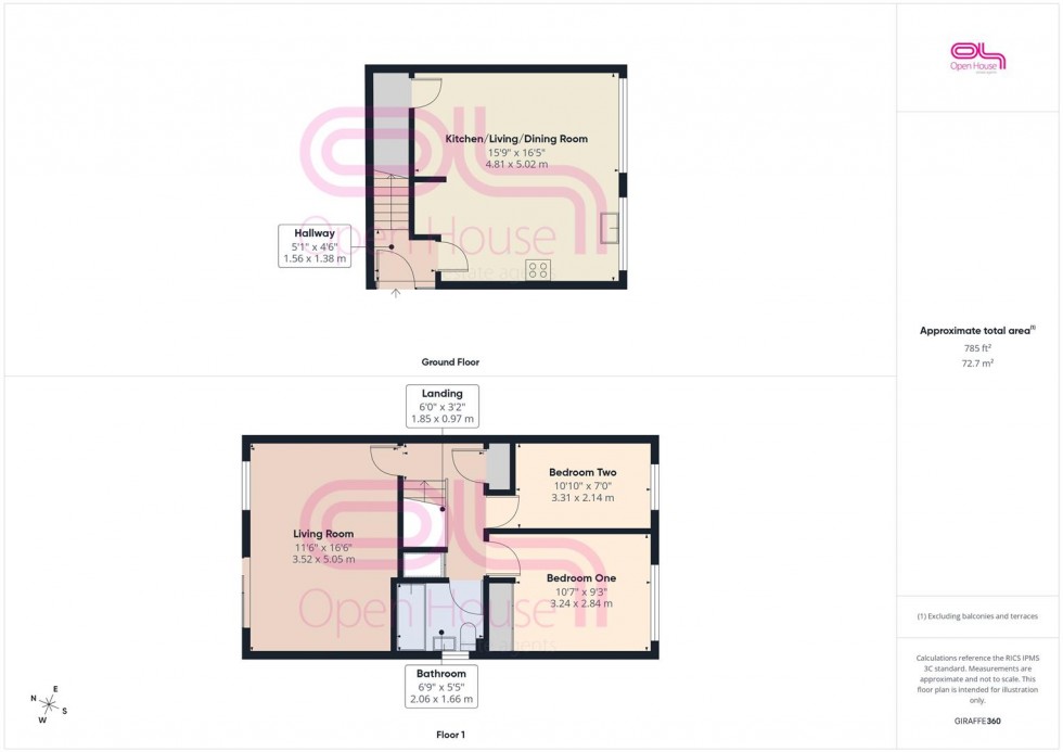 Floorplan for Anderson Close, Newhaven