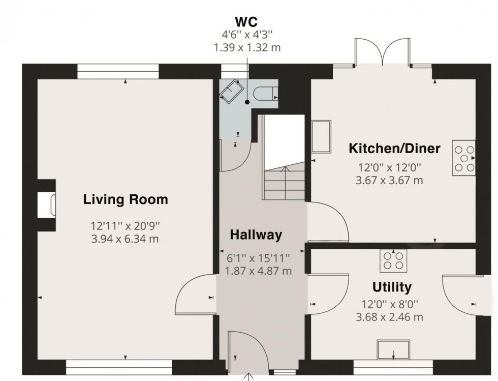 Floorplan for Black Lane, Whiston