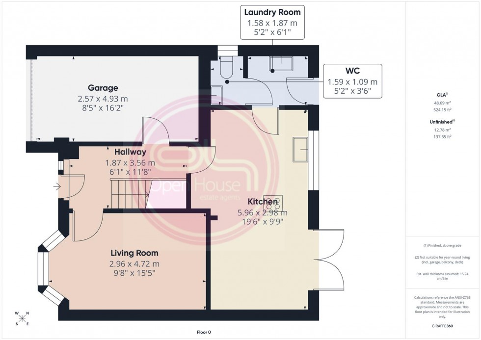 Floorplan for Langer Close, Branston, Burton on Trent