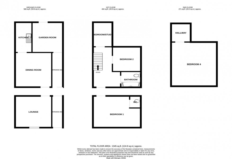 Floorplan for Astwood Road, Worcester
