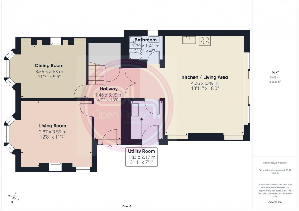 Floorplan for Sunnyside, Newhall, Swadlincote