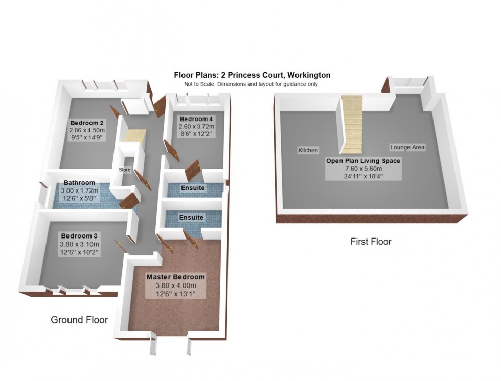 Floorplan for Princess Court, Princess Street, Workington