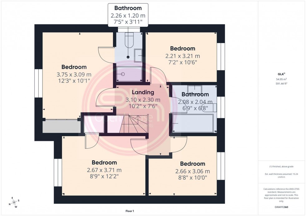 Floorplan for Oak Close, Castle Gresley, Swadlincote