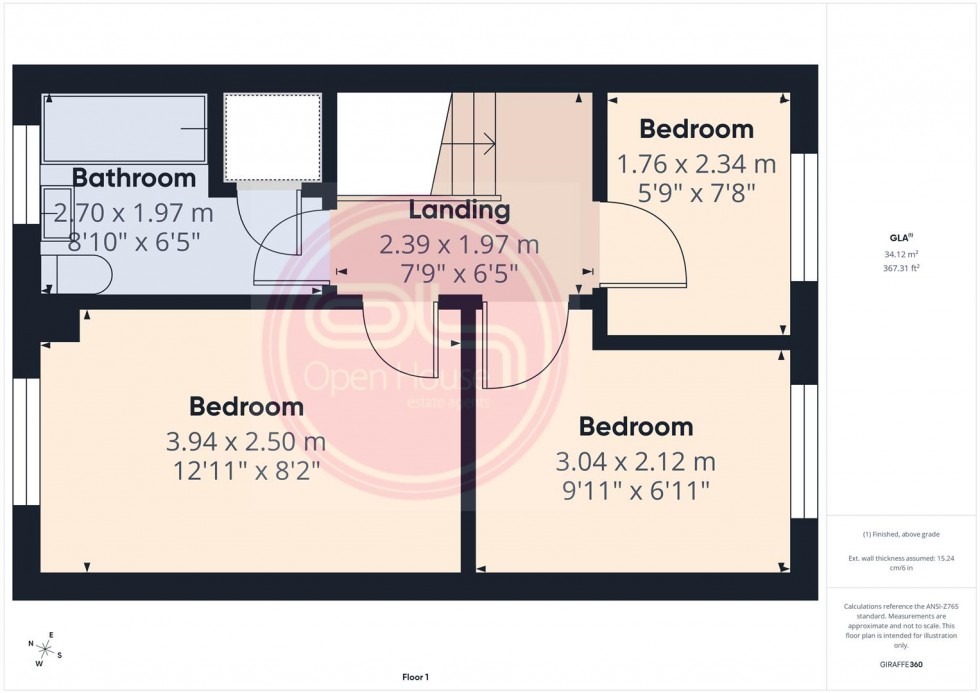 Floorplan for Blakeholme Court, Burton-On-Trent