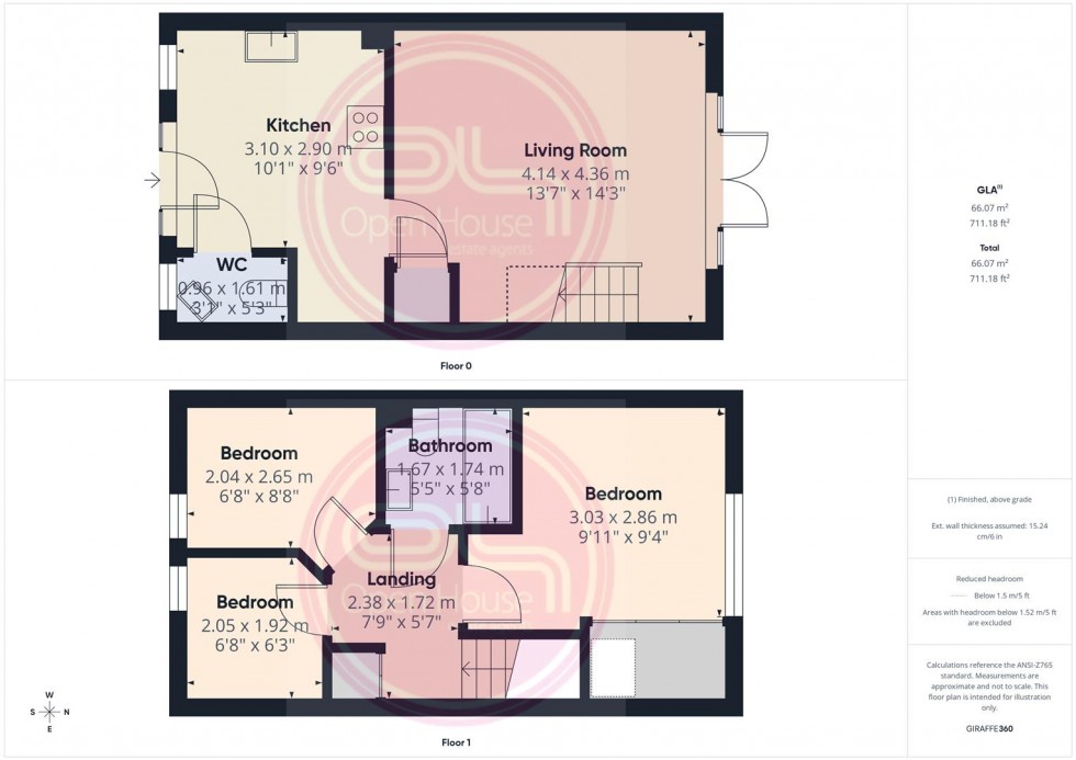 Floorplan for Hope Way, Church Gresley, Swadlincote