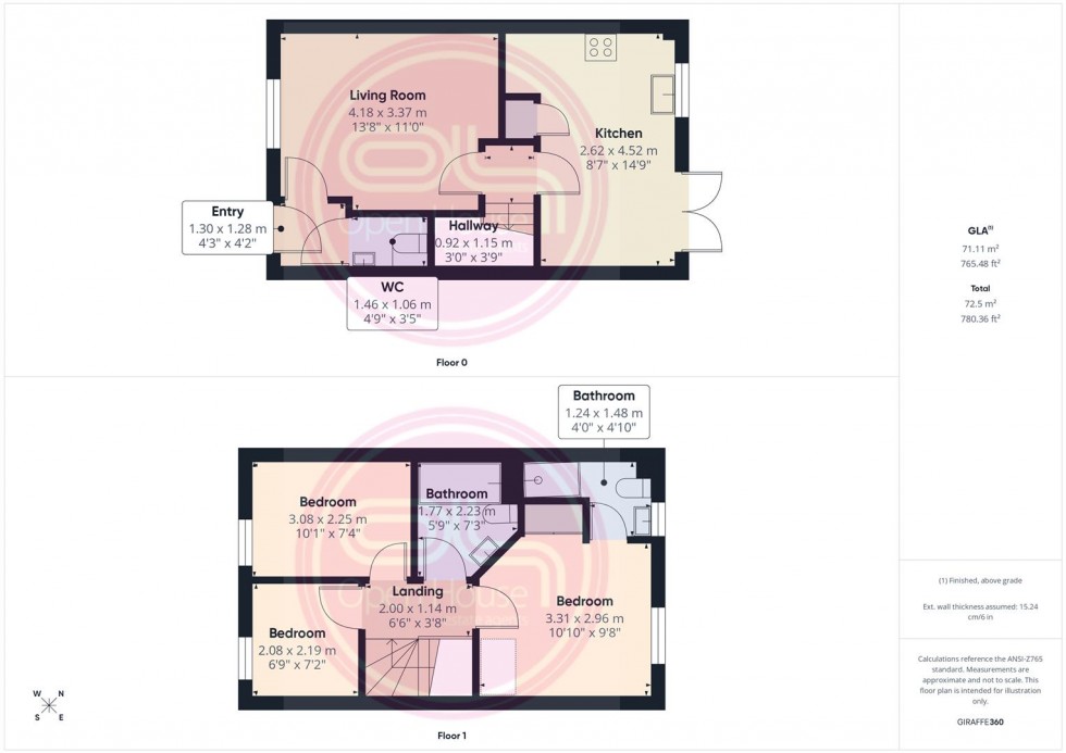 Floorplan for Fowler Close, Midway, Swadlincote