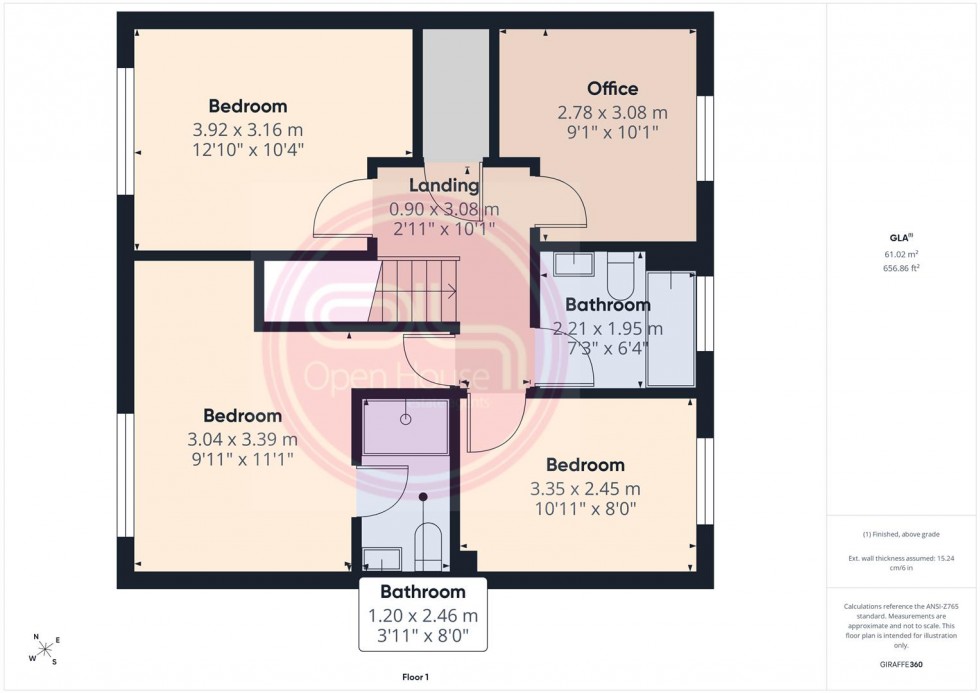 Floorplan for St. Marys Drive, Stretton, Burton-On-Trent
