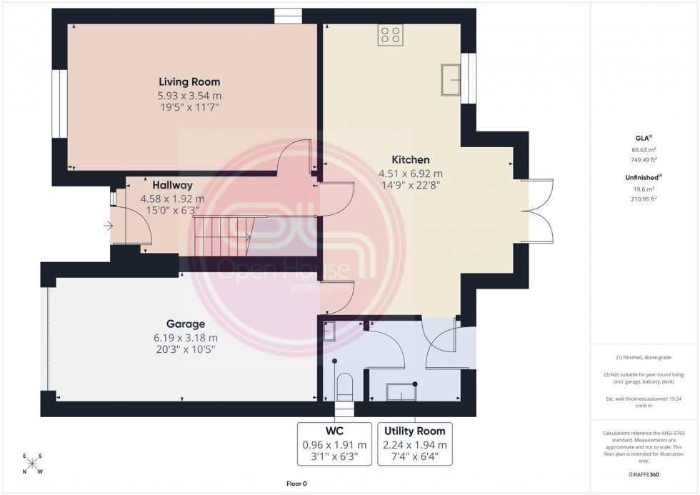Floorplan for Rowan Drive, Branston, Burton-On-Trent