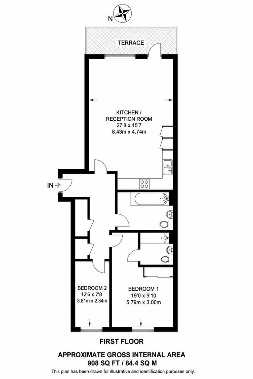 Floorplan for Sandy Hill Road, London