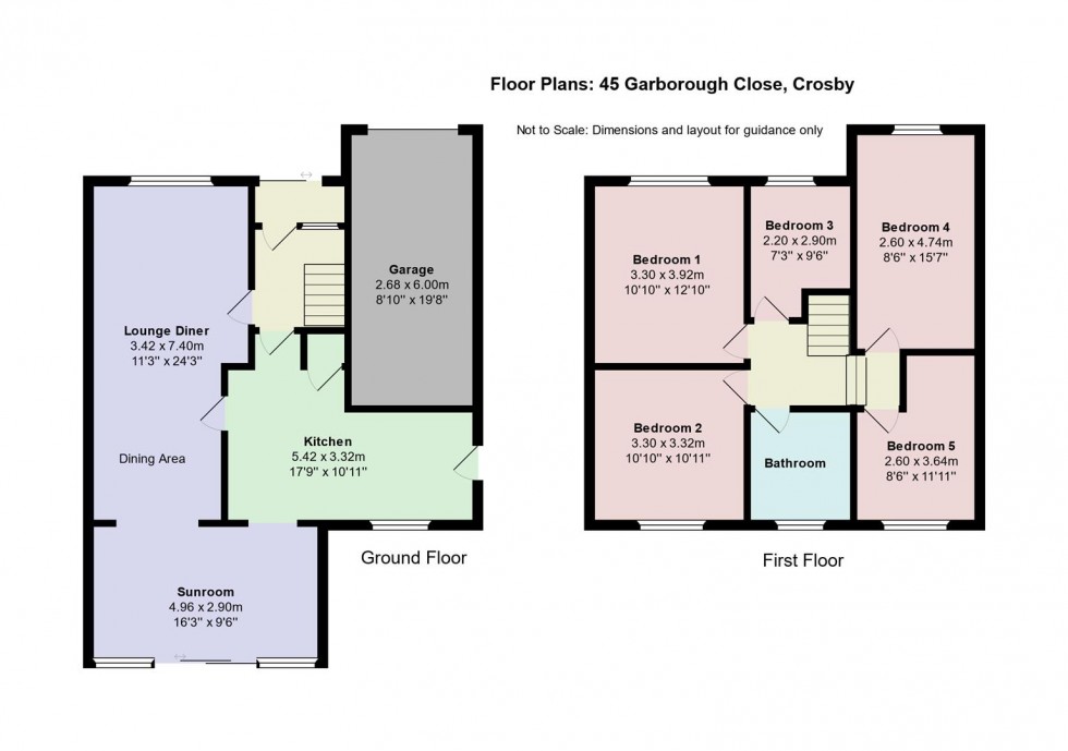Floorplan for Garborough Close, Crosby, Maryport