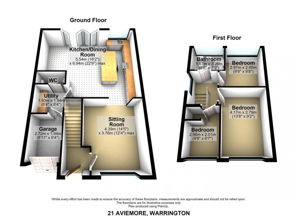 Floorplan for Aviemore Drive, Fearnhead, Warrington