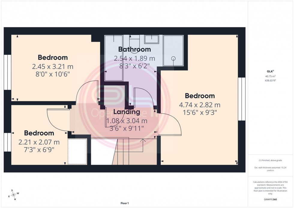 Floorplan for Chestnut Close, Burton-On-Trent