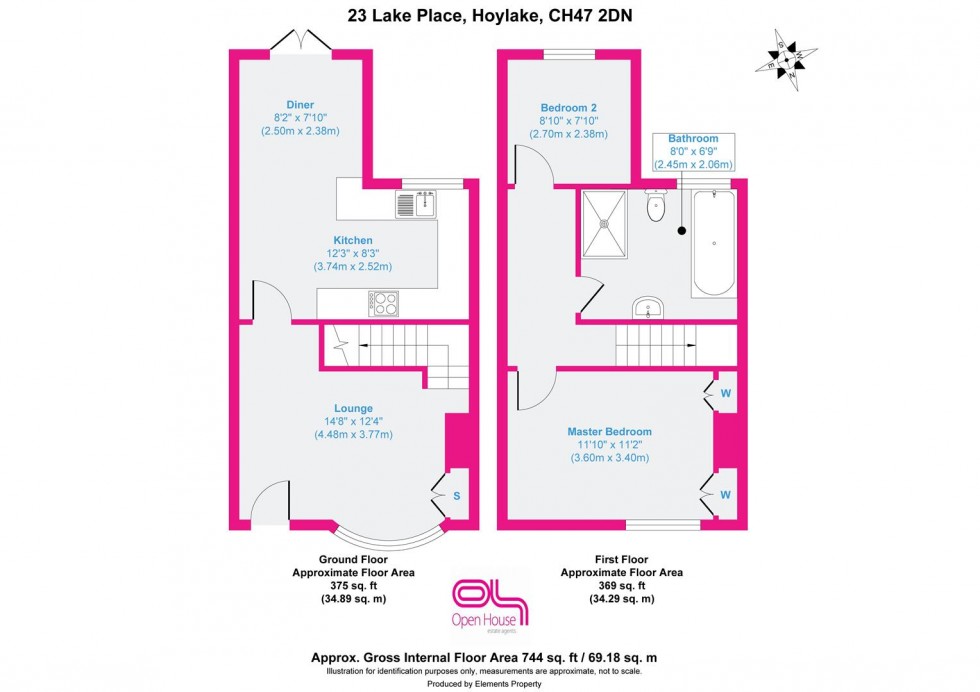 Floorplan for Lake Place, Wirral