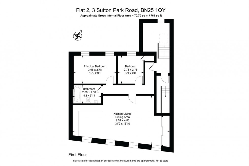 Floorplan for Sutton Park Road, Seaford