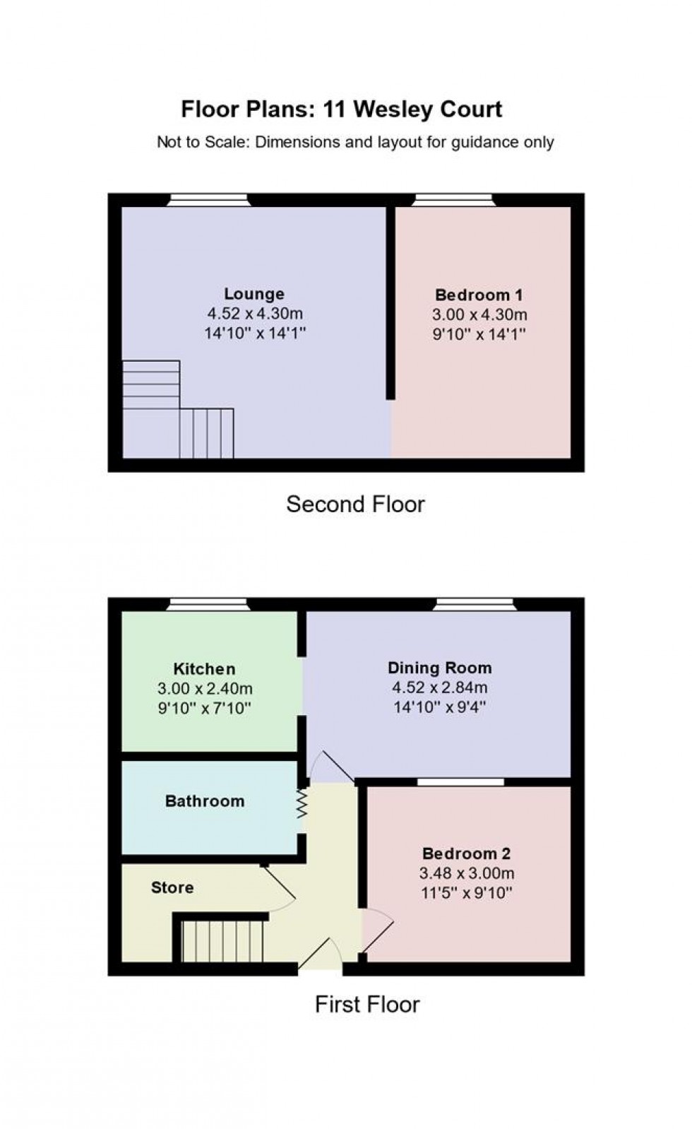 Floorplan for Wesley Court, Harrington, Workington