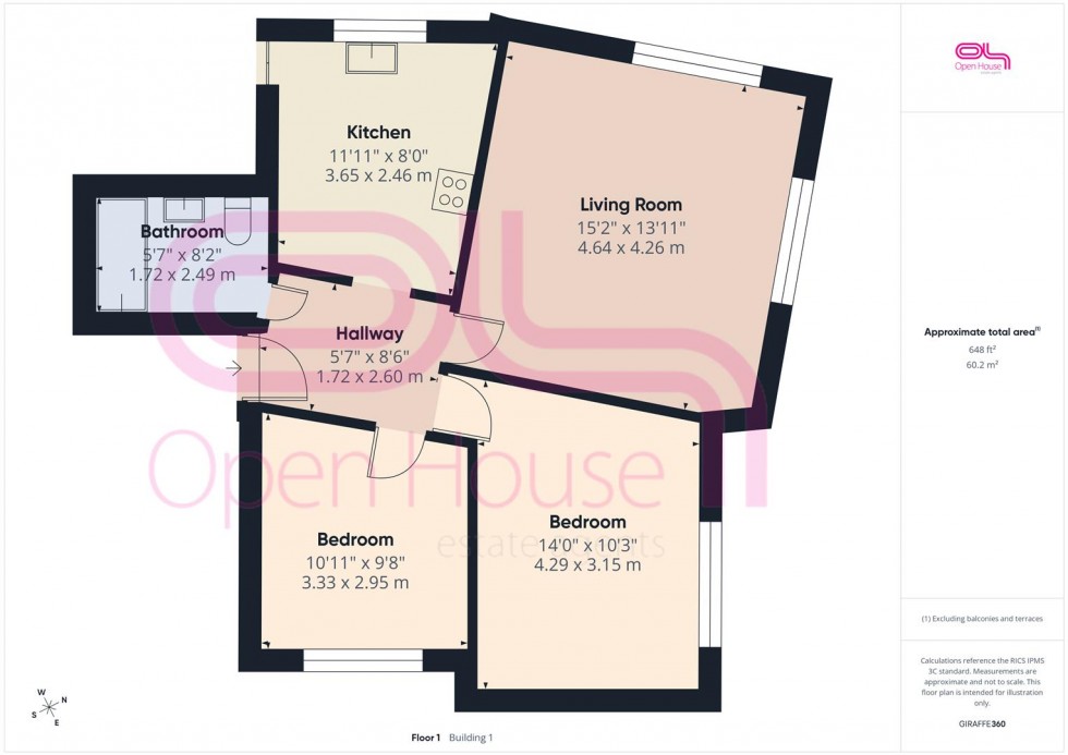 Floorplan for The Esplanade, Telscombe Cliffs, Peacehaven