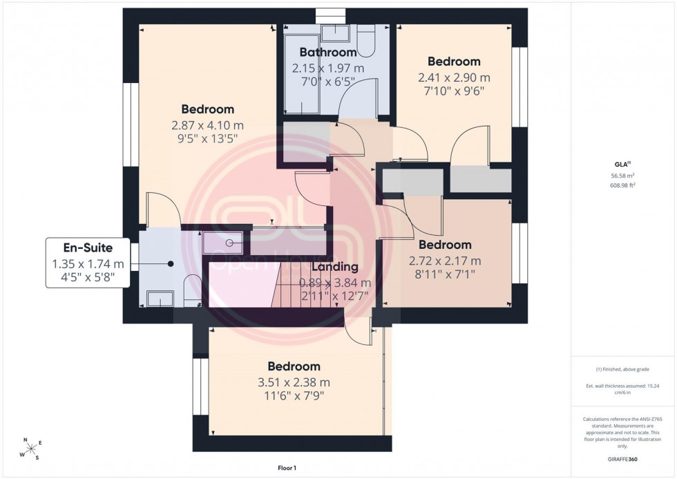 Floorplan for Bitham Court, Stretton, Burton-On-Trent