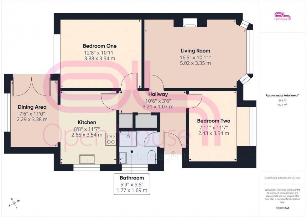 Floorplan for Fairlight Avenue, Telscombe Cliffs, Peacehaven