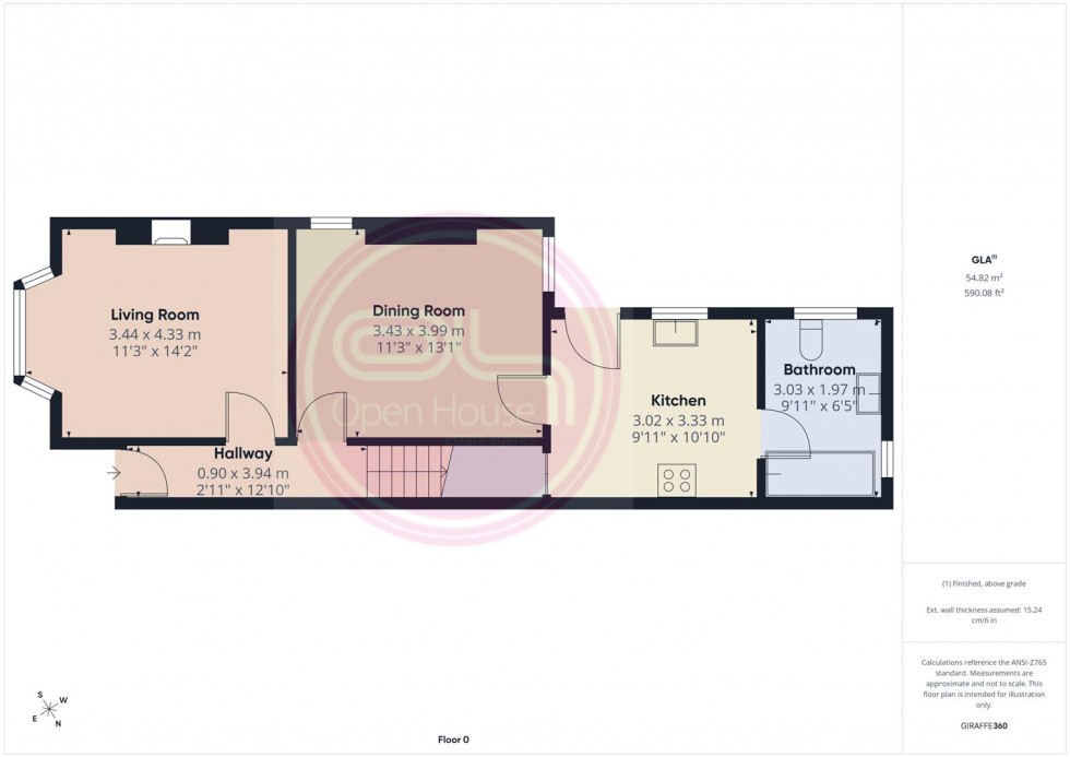 Floorplan for Calais Road, Burton-On-Trent