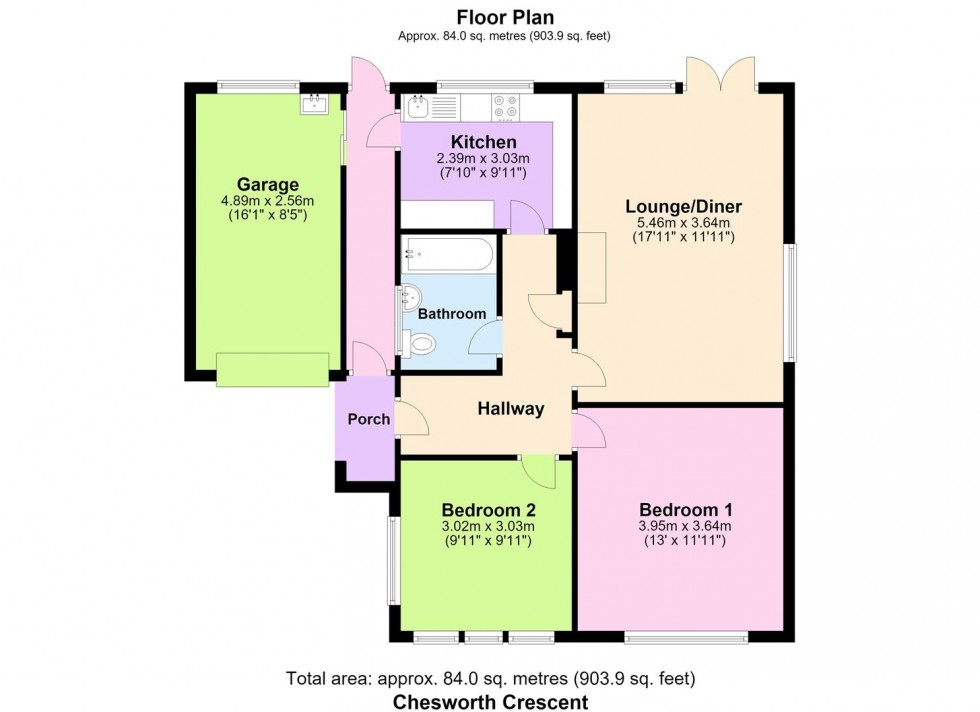 Floorplan for Chesworth Crescent, Horsham